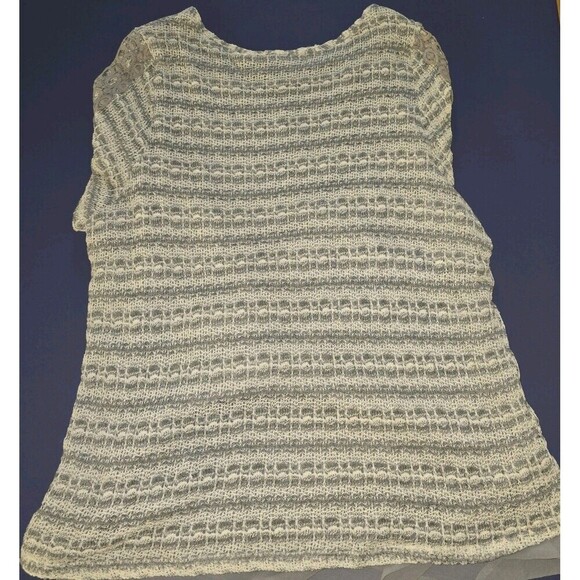 Dress Barn Long Sleeve Top Size 3X Gray/ White (A59) - Picture 7 of 7